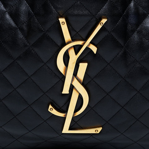 イヴ・サンローラン YVES SAINT LAURENT レザー イカールマキシ トートバッグ ブラック WS22459