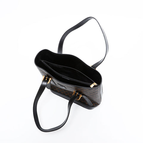セリーヌ CELINE マカダム PVC バケット トートバッグ ブラック WS22460