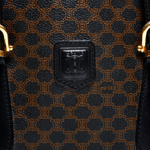 セリーヌ CELINE マカダム PVC バケット トートバッグ ブラック WS22460