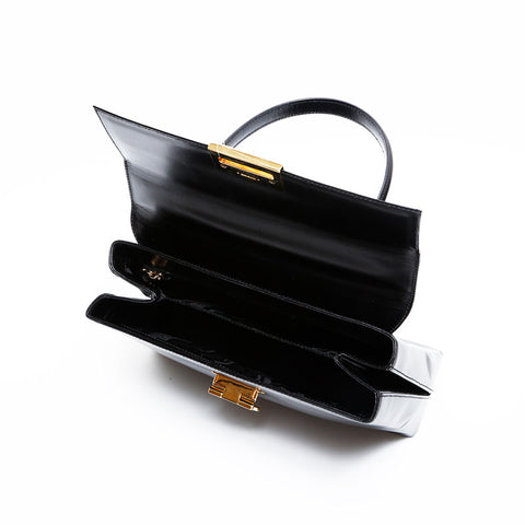 サルヴァトーレフェラガモ Salvatore Ferragamo レザー 2way ガンチーニ ハンドバッグ ブラック WS22461