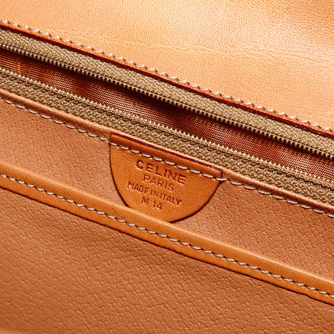 セリーヌ CELINE マカダム PVC ハンドバッグ ブラウン WS22462