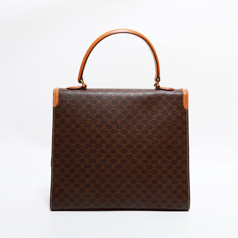 セリーヌ CELINE マカダム PVC ハンドバッグ ブラウン WS22462