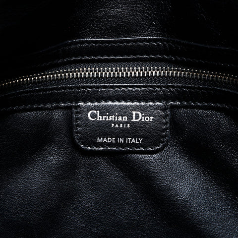 クリスチャンディオール Christian Dior レザー カナージュ ショルダーバッグ ブラック WS22464