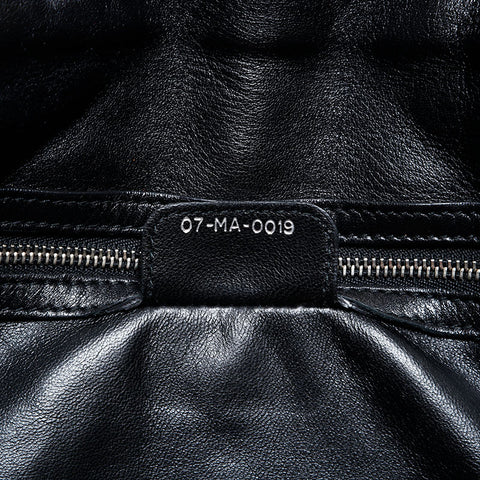 クリスチャンディオール Christian Dior レザー カナージュ ショルダーバッグ ブラック WS22464