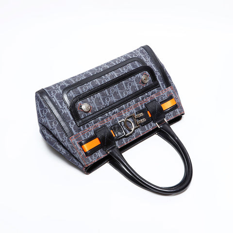 Christian Dior trotter denim Handbag Navy WS22465