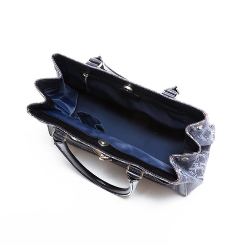 クリスチャンディオール Christian Dior トロッター デニム ハンドバッグ ネイビー WS22465