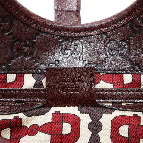 グッチ GUCCI レザー GG シマ ジャッキー ショルダーバッグ ブラウン WS22466