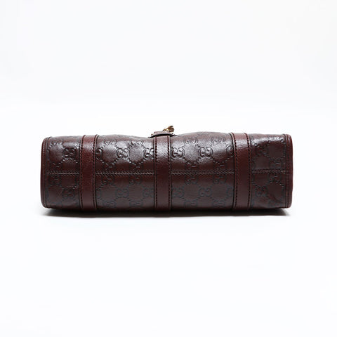 グッチ GUCCI レザー GG シマ ジャッキー ショルダーバッグ ブラウン WS22466