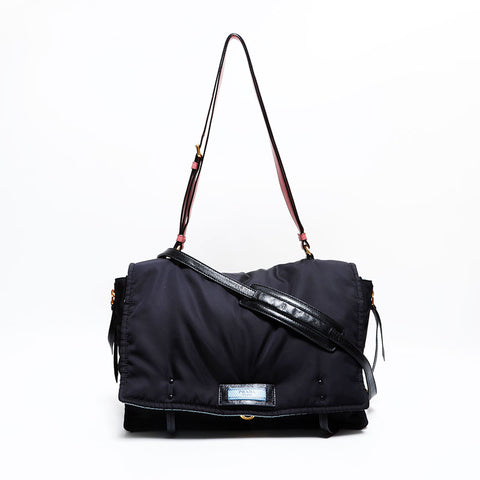 PRADA Nylon batting Shoulder Bag black WS22470