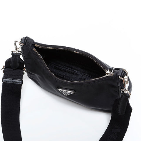 プラダ PRADA ナイロン ホーボー Re-Edition 2way ショルダーバッグ ブラック WS22471
