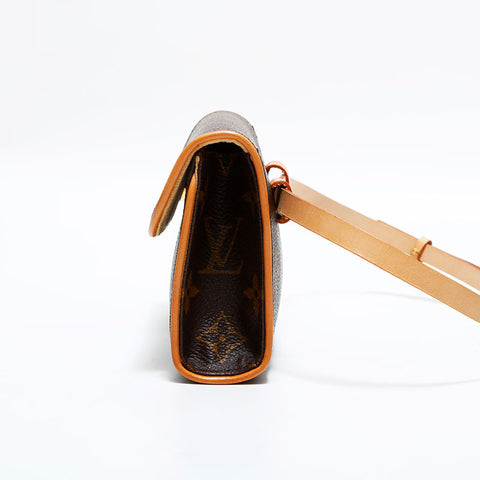 LOUIS VUITTON 2000 Florentine Monogram Pochette Waist bag Brown WS22472