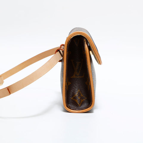 LOUIS VUITTON 2000 Florentine Monogram Pochette Waist bag Brown WS22472