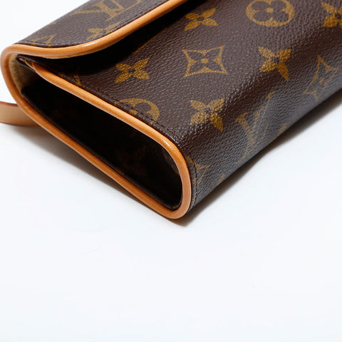 ルイ・ヴィトン LOUIS VUITTON 2000年製 ポシェットフロランティーヌ モノグラム ウエストバッグ ブラウン WS22472
