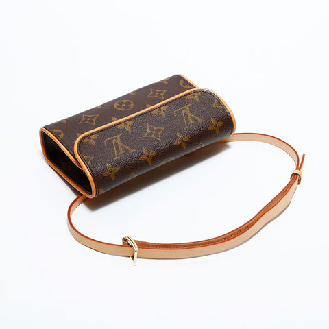 LOUIS VUITTON 2000 Florentine Monogram Pochette Waist bag Brown WS22472