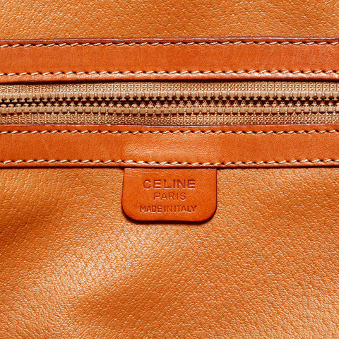 CELINE PVC Macadam Handbag Brown WS22473