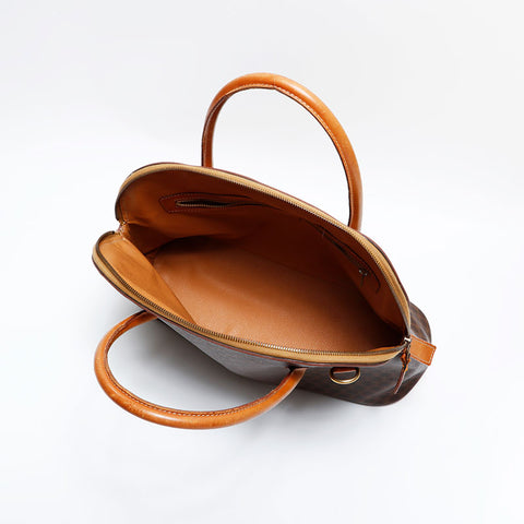 セリーヌ CELINE PVC マカダム ハンドバッグ ブラウン WS22473