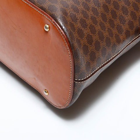 CELINE PVC Macadam Handbag Brown WS22473