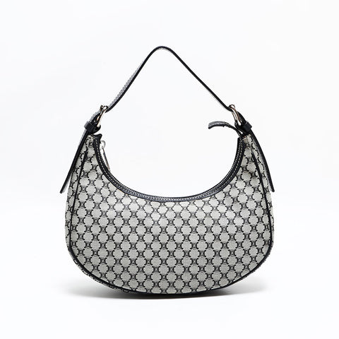 セリーヌ CELINE キャンバス マカダム ホーボー ハンドバッグ グレー WS22474