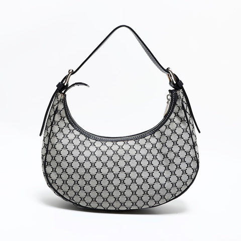 セリーヌ CELINE キャンバス マカダム ホーボー ハンドバッグ グレー WS22474