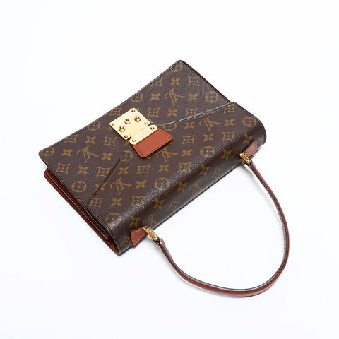 ルイ・ヴィトン LOUIS VUITTON 1990年製 モノグラム コンコルド ハンドバッグ ブラウン WS22475