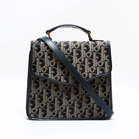Christian Dior Trotter Canvas 2way Handbag black WS22478