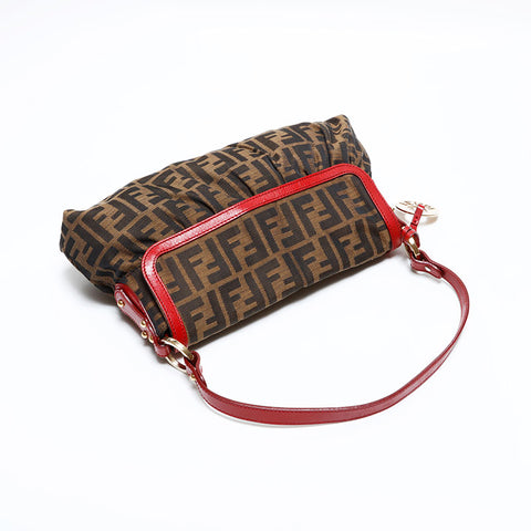 FENDI Zucca Shoulder Bag Brown WS22479