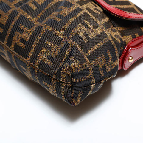 FENDI Zucca Shoulder Bag Brown WS22479