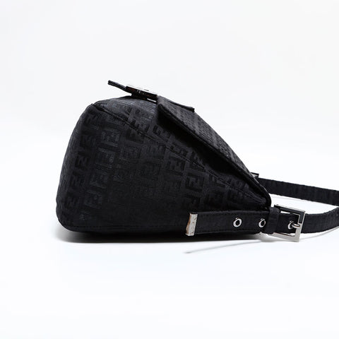 フェンディ FENDI ズッキーノ キャンバス マンマ ショルダーバッグ ブラック WS22480