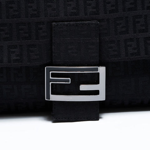 フェンディ FENDI ズッキーノ キャンバス マンマ ショルダーバッグ ブラック WS22480
