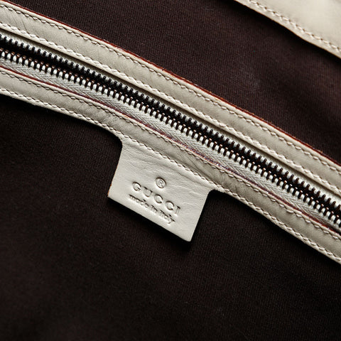 グッチ GUCCI GGキャンバス レザー トート ハンドバッグ アイボリー WS22482