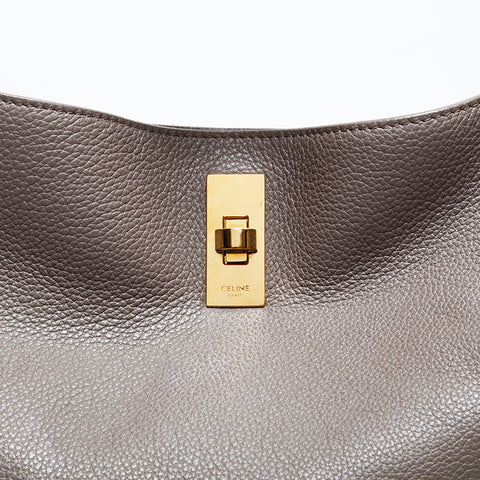 セリーヌ CELINE レザー バケット 16 セーズ 2way ハンドバッグ グレー WS22483