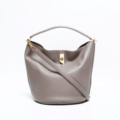 セリーヌ CELINE レザー バケット 16 セーズ 2way ハンドバッグ グレー WS22483