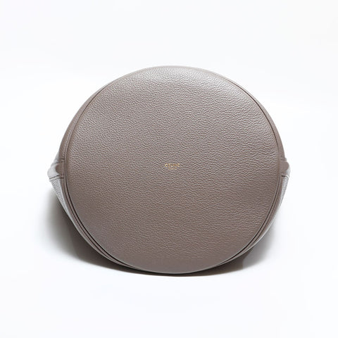 セリーヌ CELINE レザー バケット 16 セーズ 2way ハンドバッグ グレー WS22483