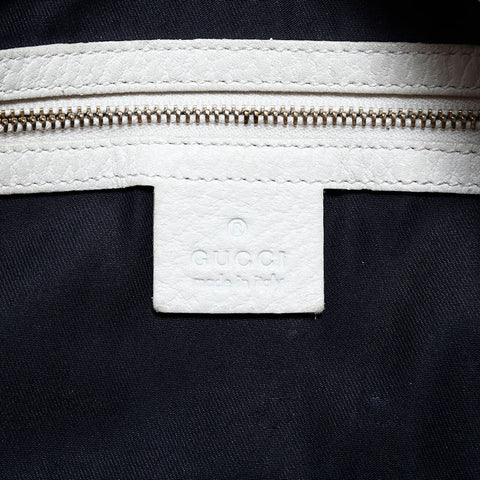 グッチ GUCCI レザー シェリーライン インターロッキング G ショルダーバッグ ホワイト WS22485