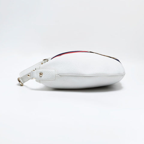 グッチ GUCCI レザー シェリーライン インターロッキング G ショルダーバッグ ホワイト WS22485