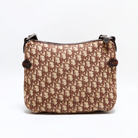 クリスチャンディオール Christian Dior キャンバス トロッター ショルダーバッグ ブラウン WS22486