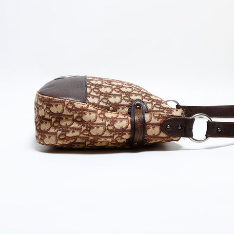 クリスチャンディオール Christian Dior キャンバス トロッター ショルダーバッグ ブラウン WS22486