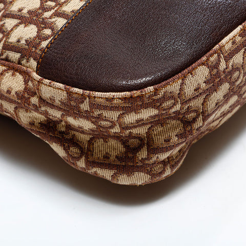 クリスチャンディオール Christian Dior キャンバス トロッター ショルダーバッグ ブラウン WS22486