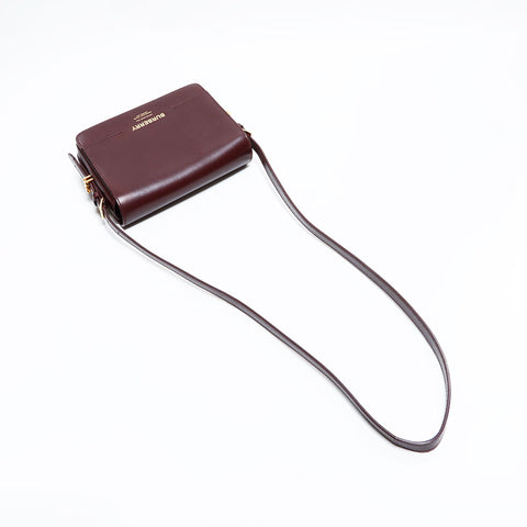 バーバリー BURBERRY レザー カメラバッグ ショルダーバッグ ブラウン WS22490