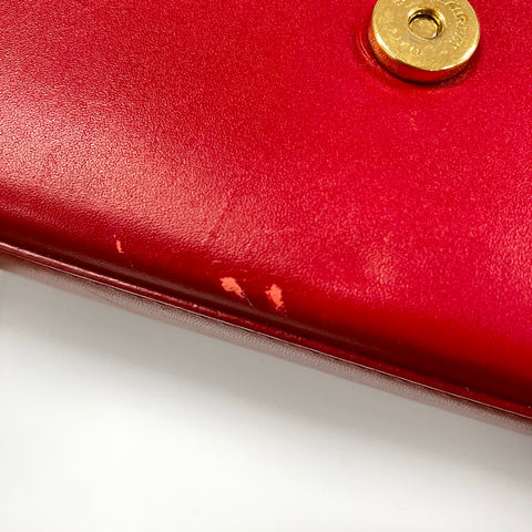 イヴ・サンローラン YVES SAINT LAURENT ケイト レザー ミディアム ショルダーバッグ レッド WS22491