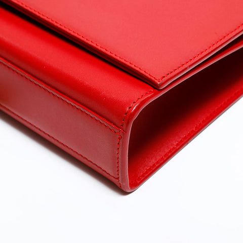 イヴ・サンローラン YVES SAINT LAURENT ケイト レザー ミディアム ショルダーバッグ レッド WS22491