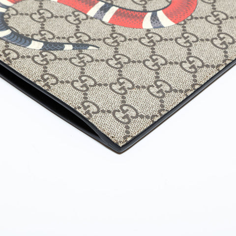 グッチ GUCCI PVC スネーク GG スプリーム クラッチバッグ ブラウン WS22493