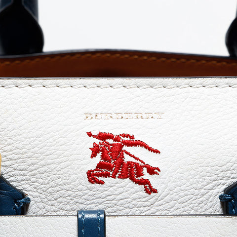 バーバリー BURBERRY ベルトバッグ レザー 2way 刺繍ロゴ ハンドバッグ ホワイト WS22496