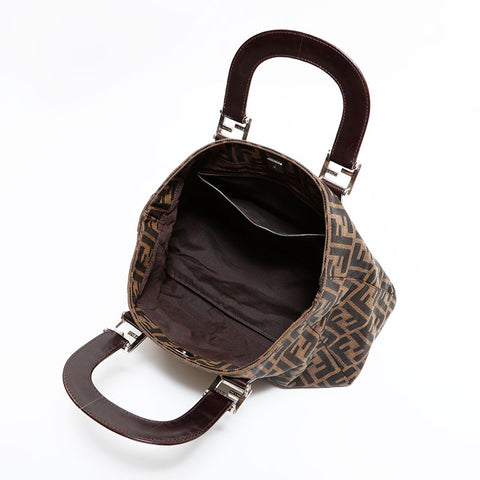 フェンディ FENDI ズッカ キャンバス ハンドバッグ ブラウン WS22497