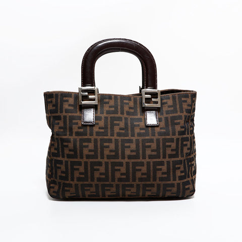 フェンディ FENDI ズッカ キャンバス ハンドバッグ ブラウン WS22497