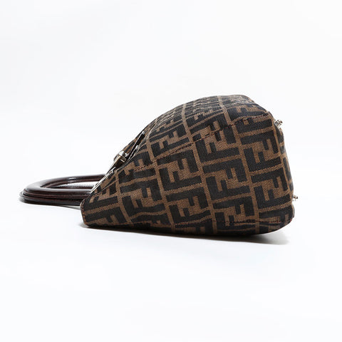 フェンディ FENDI ズッカ キャンバス ハンドバッグ ブラウン WS22497