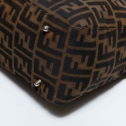 フェンディ FENDI ズッカ キャンバス ハンドバッグ ブラウン WS22497