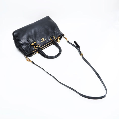 プラダ PRADA レザー 2way ハンドバッグ ブラック WS22499