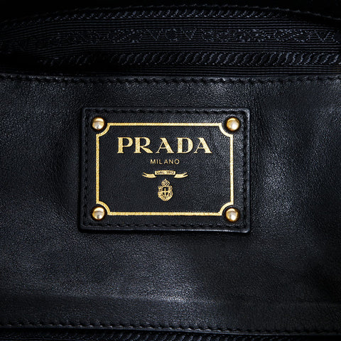 プラダ PRADA レザー 2way ハンドバッグ ブラック WS22499