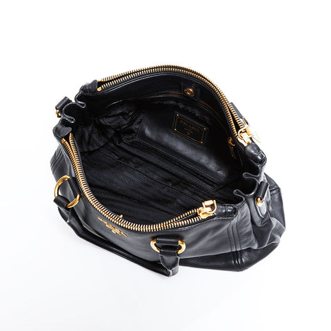 プラダ PRADA レザー 2way ハンドバッグ ブラック WS22499